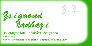 zsigmond nadhazi business card