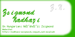 zsigmond nadhazi business card